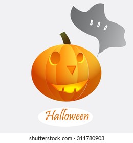 Halloween pumpkin. Scary Jack. Vector 
illustration