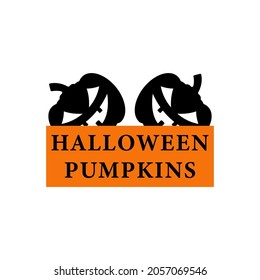 Halloween pumpkin with scary laughing face. Vector clipart on a white background. 