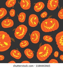 Halloween pumpkin seamless background