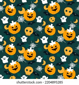 halloween pumpkin seamless pattern background