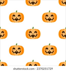 Halloween pumpkin seamless pattern background.