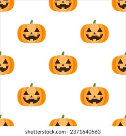 Halloween Kürbis, nahtloser Musterhintergrund.