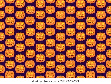 halloween pumpkin seamless pattern background