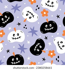 Halloween Pumpkin Seamless Pattern Pumpkin Background Pumpkin Digital Pattern Pumpkin Wallpaper Fall