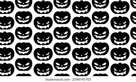 Halloween Pumpkin Seamless Pattern Background Clipart.