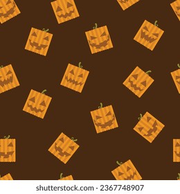 Halloween Pumpkin Seamless Pattern for decoration, wrapping paper, cover, print,fabric and more