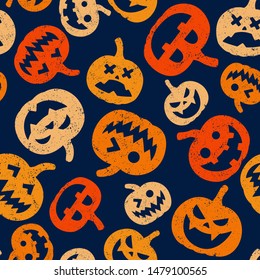 Halloween pumpkin seamless pattern. Vector illustration background. For print, textile, web, home decor, fashion, surface, graphic design