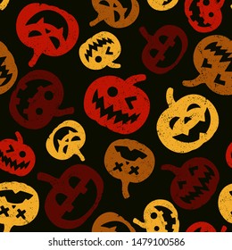 Halloween pumpkin seamless pattern. Vector illustration background. For print, textile, web, home decor, fashion, surface, graphic design