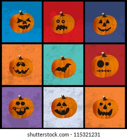 Halloween pumpkin set