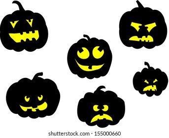 Halloween pumpkin set