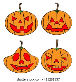 Halloween pumpkin set
