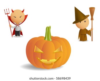 Halloween pumpkin set