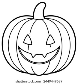 Halloween Kürbis Set mit ausgeschnittenen Gesichtern. Hochwertige realistische Vektorgrafik Clipart Icons