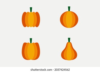 halloween pumpkin set design vector illustration
