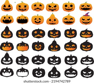 
Juego de calabaza de Halloween, jack o lantern