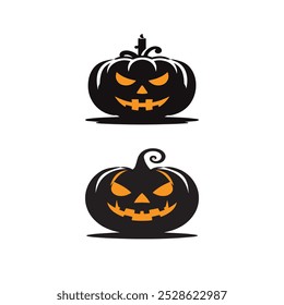 The Halloween pumpkin set vector file