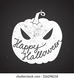 Halloween pumpkin sign calligraphy. vector.