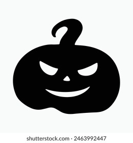 Halloween pumpkin silhouette design, editable colors