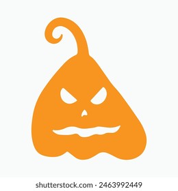 Halloween pumpkin silhouette design, editable colors