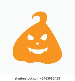Halloween pumpkin silhouette design, editable colors