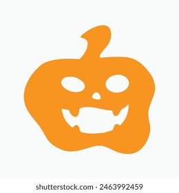 Halloween pumpkin silhouette design, editable colors