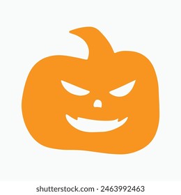 Halloween pumpkin silhouette design, editable colors