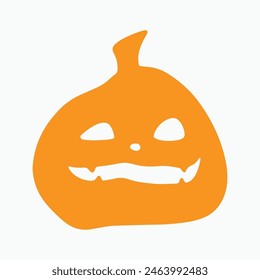 Halloween pumpkin silhouette design, editable colors
