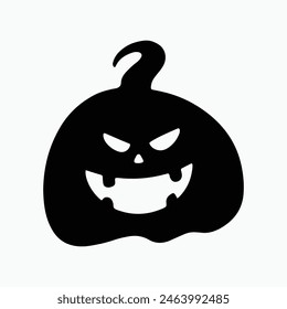 Halloween pumpkin silhouette design, editable colors