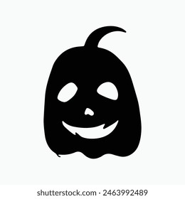 Halloween pumpkin silhouette design, editable colors