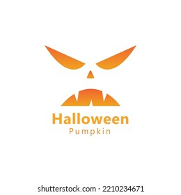 Halloween  Pumpkin silhouette icon on a white background