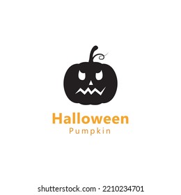 Halloween  Pumpkin silhouette icon on a white background