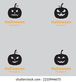 Halloween  Pumpkin silhouette icon on a white background