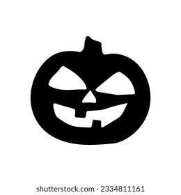 Halloween pumpkin silhouette illustration, jack o lanterns, holiday selebration