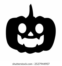 Halloween Pumpkin Silhouette, Scary Spooky Carved Pumpkin