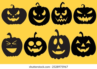 Halloween pumpkin silhouette set
Halloween pumpkin icon set
Scary Spooky Carving Pumpkins
pumpkin silhouette set vector