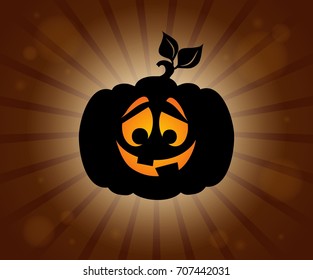 Halloween pumpkin silhouette topic 1 - eps10 vector illustration.