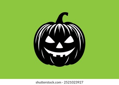 Halloween Pumpkin Silhouette Vector Art Design eps.