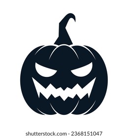 vector de silueta de calabaza halloween aislado