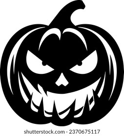 halloween pumpkin silhouette vector isolated