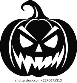halloween pumpkin silhouette vector isolated