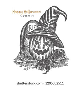 halloween pumpkin sketch