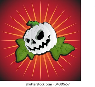 Halloween pumpkin skull