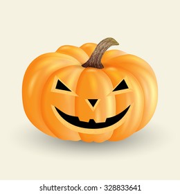 Halloween pumpkin with a smile