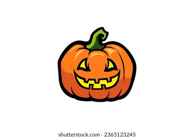 Halloween Pumpkin Smile Vector Design