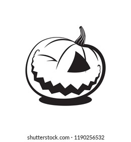 Halloween pumpkin smiling