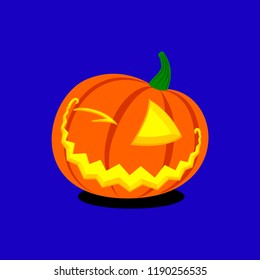 Halloween pumpkin smiling