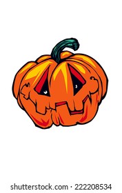 Halloween pumpkin smiling