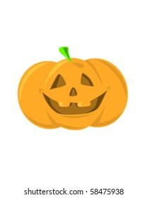 Halloween pumpkin smiling