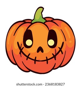 halloween pumpkin smiling illustration isolated