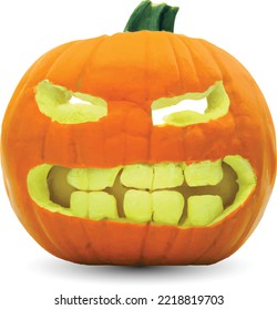 Diseño de imagen de material vector sonriente de calabaza de Halloween